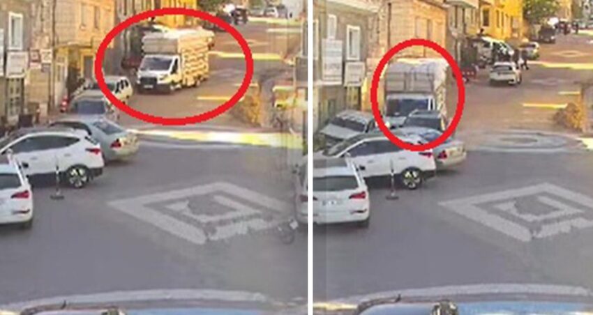 Freni bosalan kamyonet ortaligi birbirine katti 7mB2BCKr